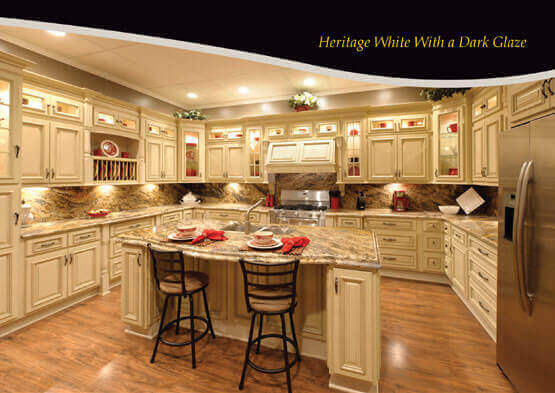 Wholesale Rta Heritage White Dark Glaze Kitchen Cabinets Dream