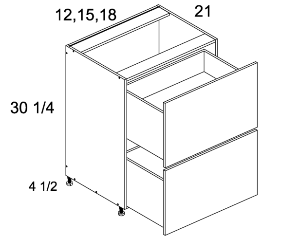 Two Drawer Vanity Base