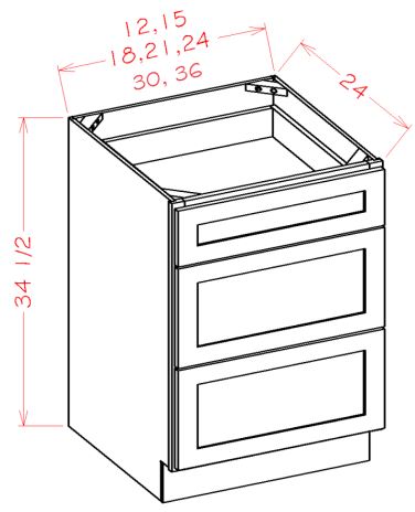 Three Drawer Bases