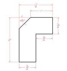 Mouldings - Angled Light Rail Moulding