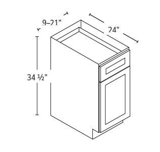 Single Door Single Drawer Bases
