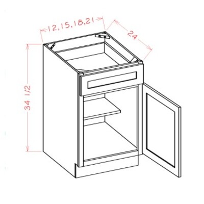 Single Door Single Drawer Bases