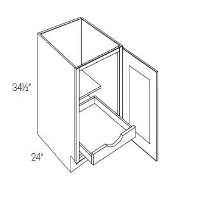 Full Height Single Door & Drawer Base Cabinet With 1 POS