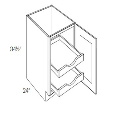 Full Height Single Door & Drawer Base Cabinet With 2 POS