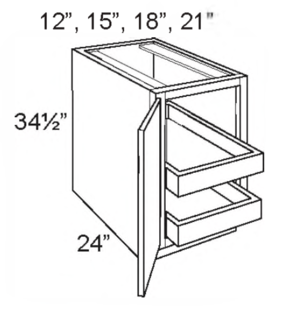Base Full Height Single Door Cabinet With 2 Roullout Tray