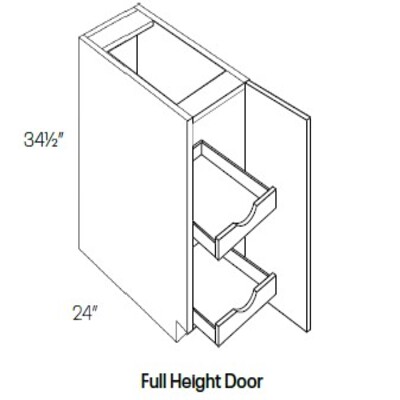 Full Height Single Door Base Cabinet With 2 POS