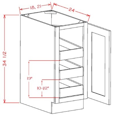 Triple Rollout Shelf Base Kits