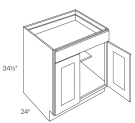 2 Door 1 Drawer Base Cabinets