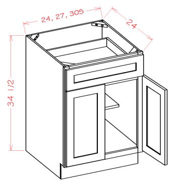 Double Door Single Drawer Bases