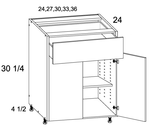 One Drawer Two Door Bases