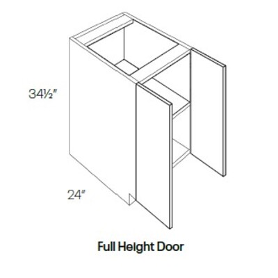 Full Height 1 Drawer 2 Door Base Cabinet
