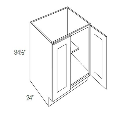 Full Height 1 Drawer Double Doors Base Cabinet