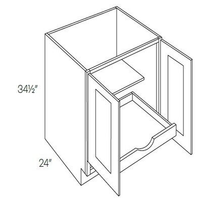 Full Height 1 Drawer Double Doors Base Cabinet With 1 POS