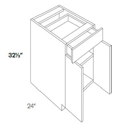Single Door Double Drawer Base Cabinet