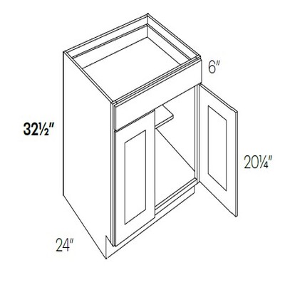 1 Drawer Double Doors Base Cabinet