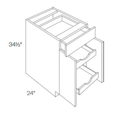 1 Drawer 2 Door Base Cabinet With 2 POS
