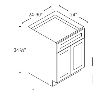 Double Door Single Drawer Bases