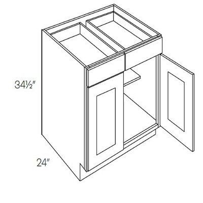 2 Drawer Double Doors Base Cabinet