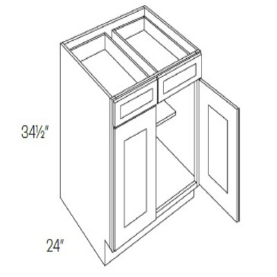 2 Drawer & Door Base Cabinet
