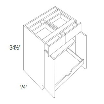 2 Drawer & Door Base Cabinet W-1