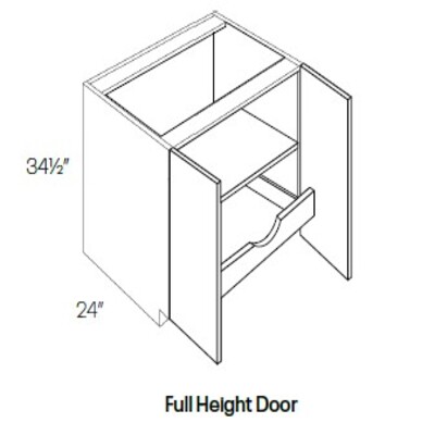 Full Height 2 Drawer & Door Base Cabinet With 1 POS