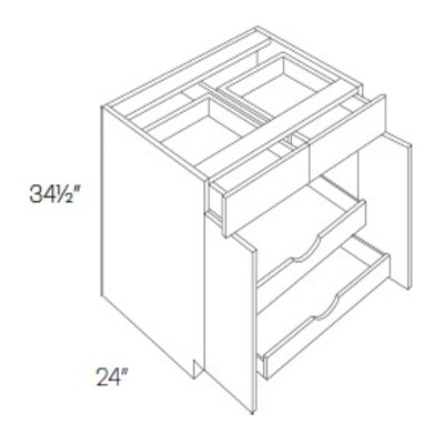 2 Drawer & Door Base Cabinet With 2 POS