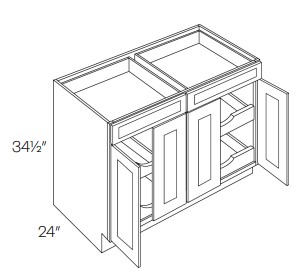 2 Drawer 4 Door Base Cabinet With 4 POS