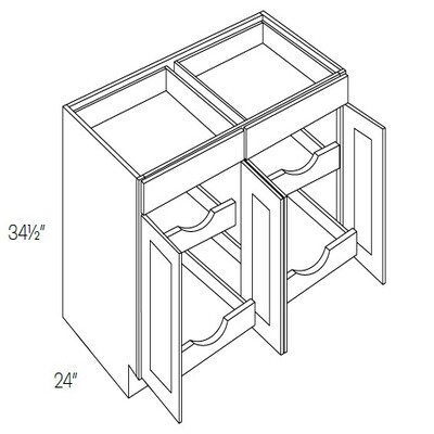 2 Drawer Four Doors Base Cabinet With 2 POS