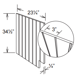 Base End Beaded Panel