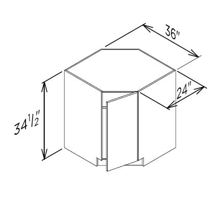 1 Door Diagonal Base Cabinet