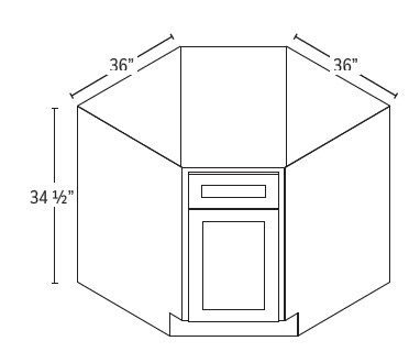 Diagonal Corner Sink Base