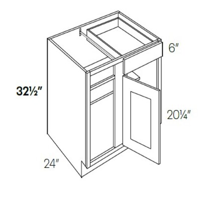 1 Drawer Double Doors Base Cabinet