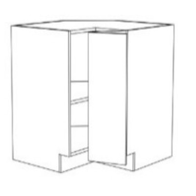 Base Cabinet with Metal Lazy Susan and Folding Door