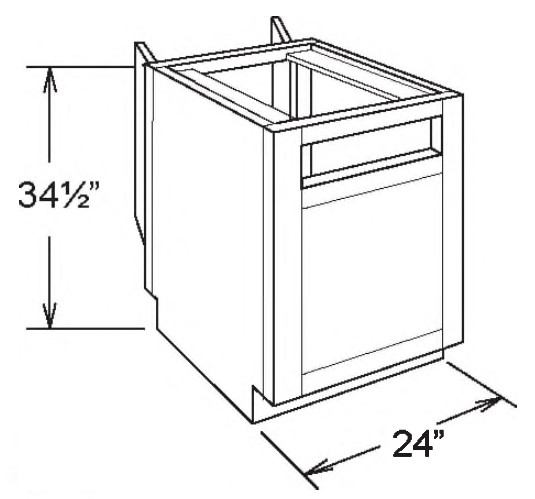 Full Height Double Door Blind Peninsula Base Corner