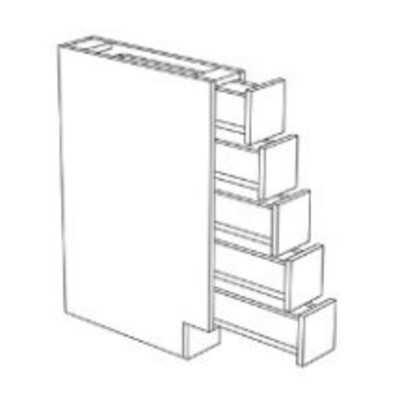Base Spice Cabinet with Five Drawers
