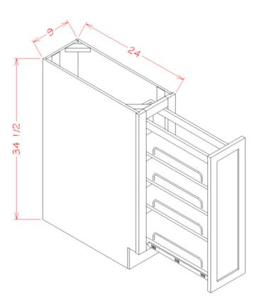 Full Height Door Base Kit with Shelf Pullout