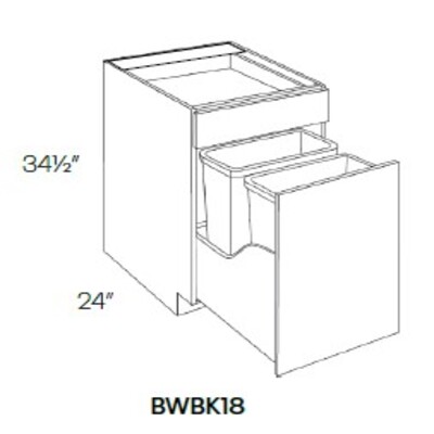 Full Height Double Waste Basket Cabinet