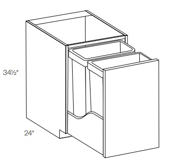 Full Height Waste Basket Cabinets-2 Basket