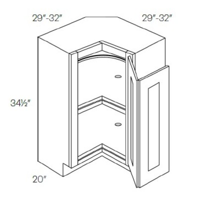 Carousel Corner Base Cabinet