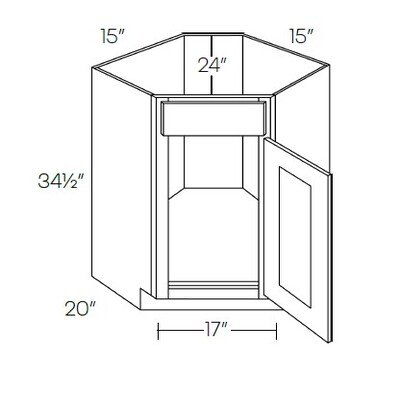 Diagonal Corner Sink Base Cabinet