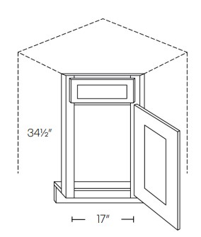 Diagonal Corner Sink Front