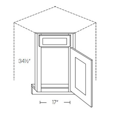 Diagonal Corner Sink Front