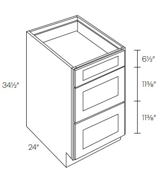 3 Drawer Base Cabinet
