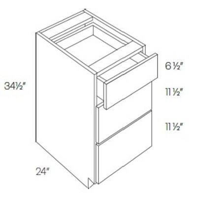 3-Drawer Base Cabinet