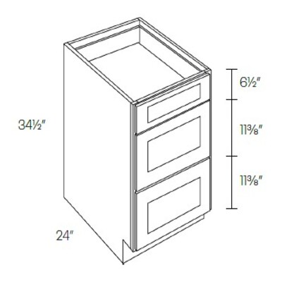 3-Drawer Base Cabinet