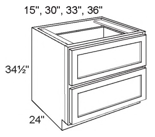 3 Drawer Base Cabinets