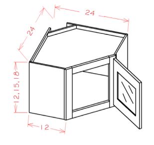 Glass Door Diagonal Wall Stacker Cabinets 12