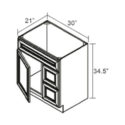 Vanity Sink Bases-1 Dummy Drawer Face