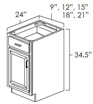 Single Door Single Drawer Base