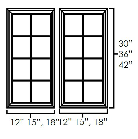 Set of Double Glass Doors